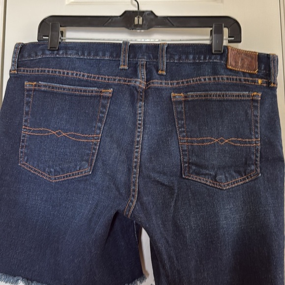 Lucky Brand Dark Blue Frayed Leg Abbey 6” Short Everyday Comfort Summer Size 14 - Picture 10 of 10